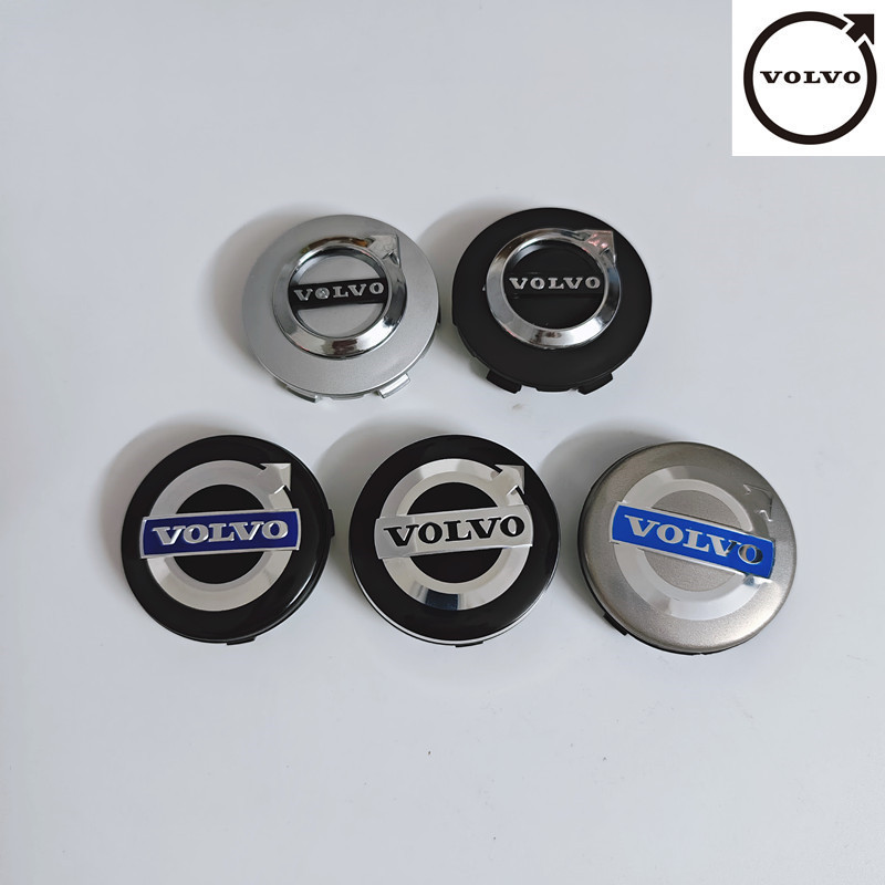 4 Pcs 62mm/64mm É Aplicável Ao Logotipo Volvo V70S40XC90S60LS70XC60V40V50 Para A Tampa Central Do Pneu Da Cubo Automóvel