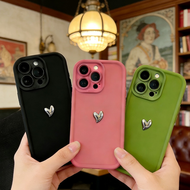 Capa Para Samsung A17 A07 A56 A36 A55 A54 A16 A15 A14 A05S A51 A52 A34 A35 A32 A13 SoftCase Decoração Formato De Coração