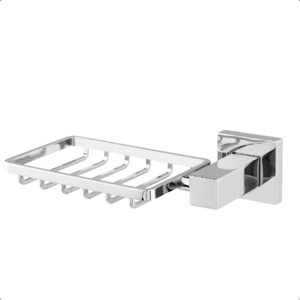 saboneteira para banheiro em metal stylos cromado