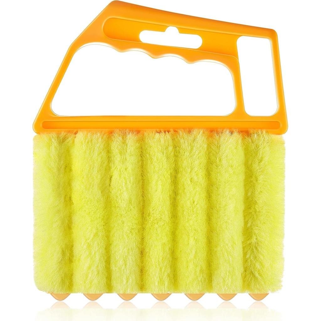 Geiserailie 1 Pcs Window Venetian Blind Cleaner Duster Tool Washable 7 Fingers Dusting Cleaner and Air Vent Shutter Brus