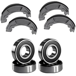 Kit Rolamentos e Lonas de Freio para Honda NXR Bros 125 150 160 Tambor