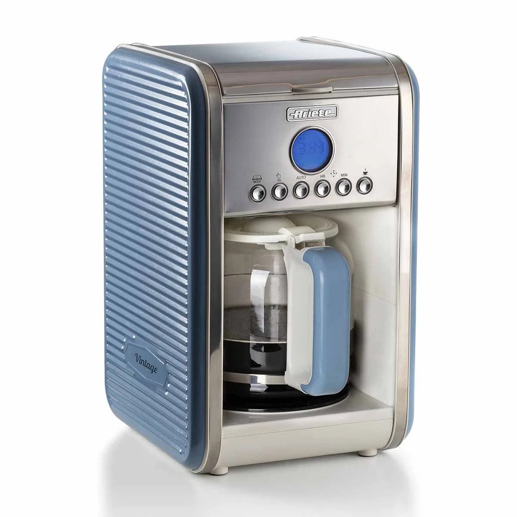 Cafeteira Elétrica Azul Ariete Vintage Programável com Filtro