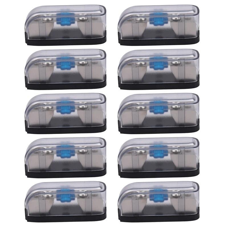 10X Suporte De Fusível Estéreo Para Carro , Bloco De Distribuição De Energia Da Caixa De Fusíveis De Áudio Agu Automátic