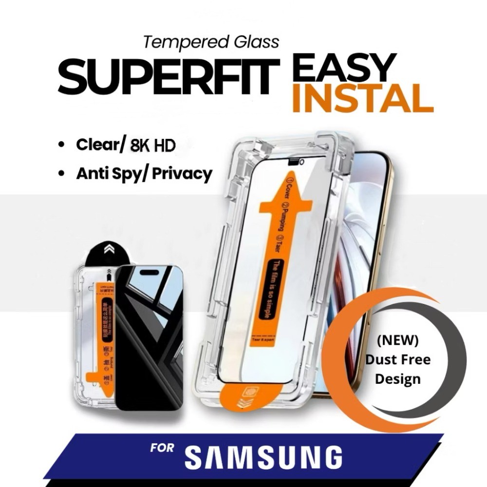 Filme De Vidro Temperado Anti-Espião 8K HD Para Samsung A07 A17 A06 A16 A56 A36 A35 A55 A15 A54 A15 Automático Livre De 
