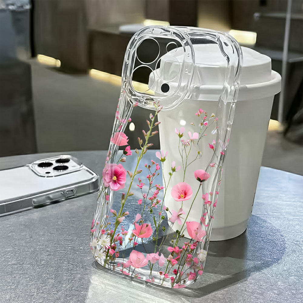 Flor Capa Capinha Para Samsung Galaxy A03 A04E A05 A06 A12 A13 A14 A15 A16 A23 Silicone Normal Transparente 3