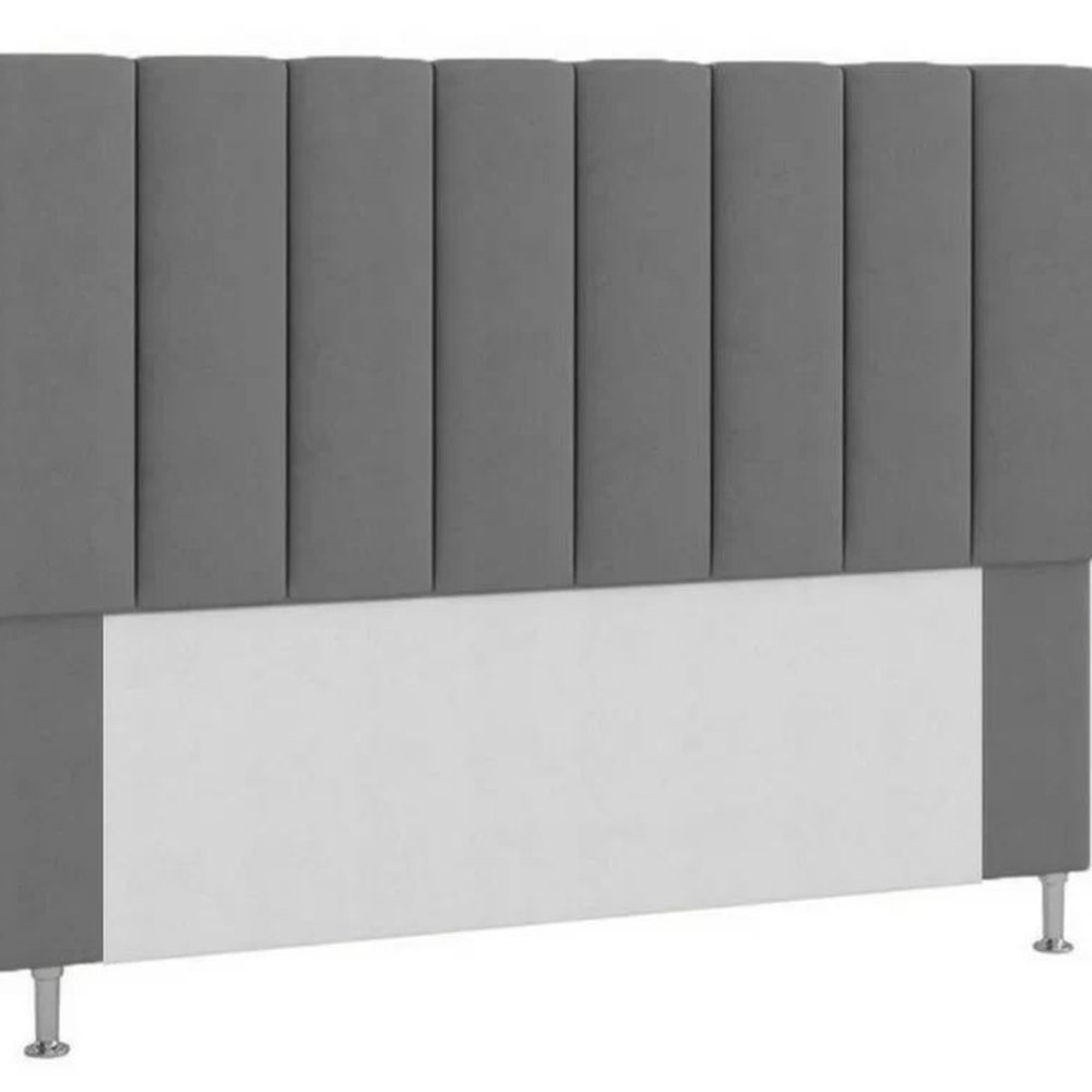 Cabeceira Estofada Cama Box Casal 140 cm Carla - Cinza em Oferta na Shopee
