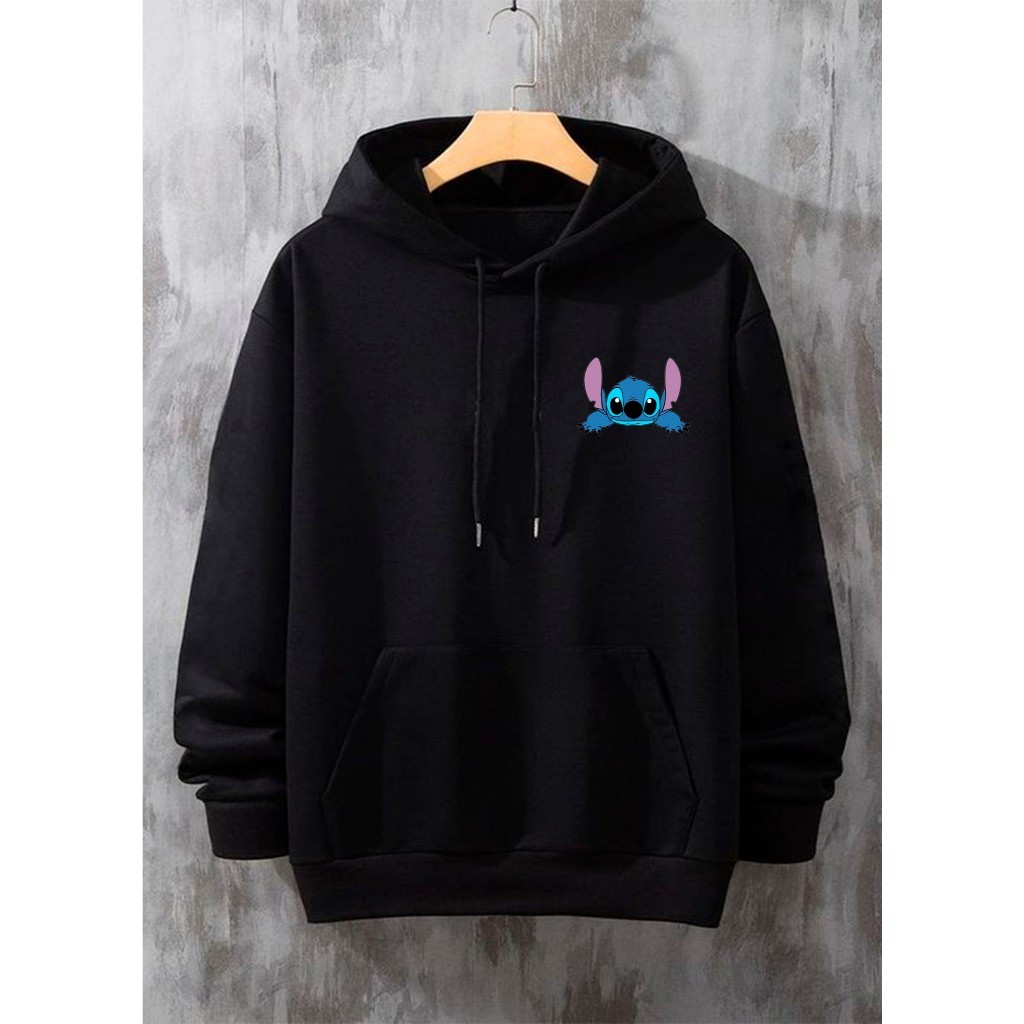 Casaco de Moletom Agasalho Feminino Stitch Blusa de Frio Bolso Canguru algodão Premium
