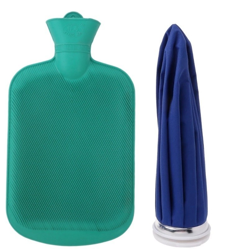 Kit Bolsa De Água Quente Borracha E De Gelo Pano Médio em Oferta na Shopee