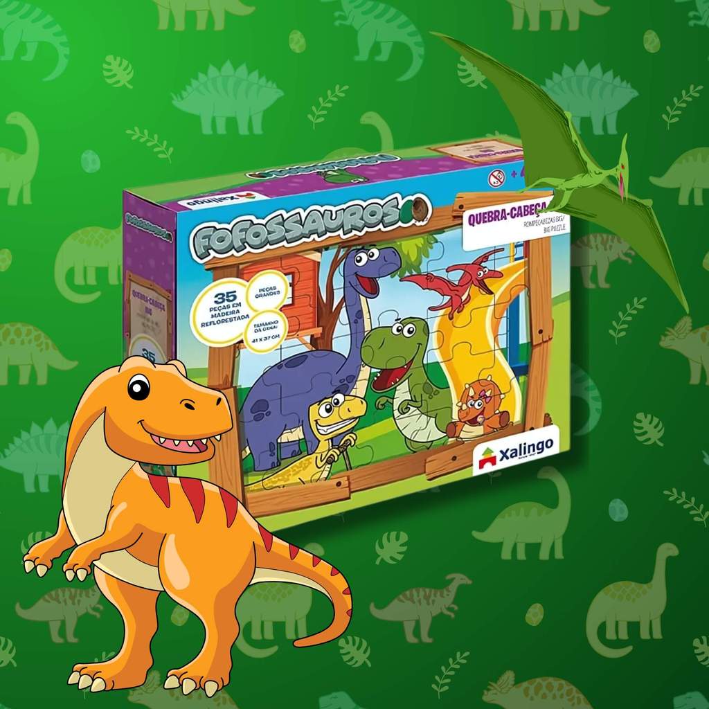 Kit Quebra-Cabeça Infantil Cooper Fun Fundo do Mar + Big Fofossauros Xalingo · foto 2