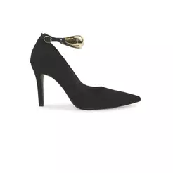 Scarpin Bebecê Salto Alto Fino Bold Tira Com Fivela