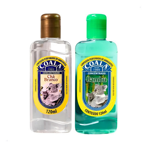 Kit Coala Limpador Perfumado Chá Branco E Bambu 120ml