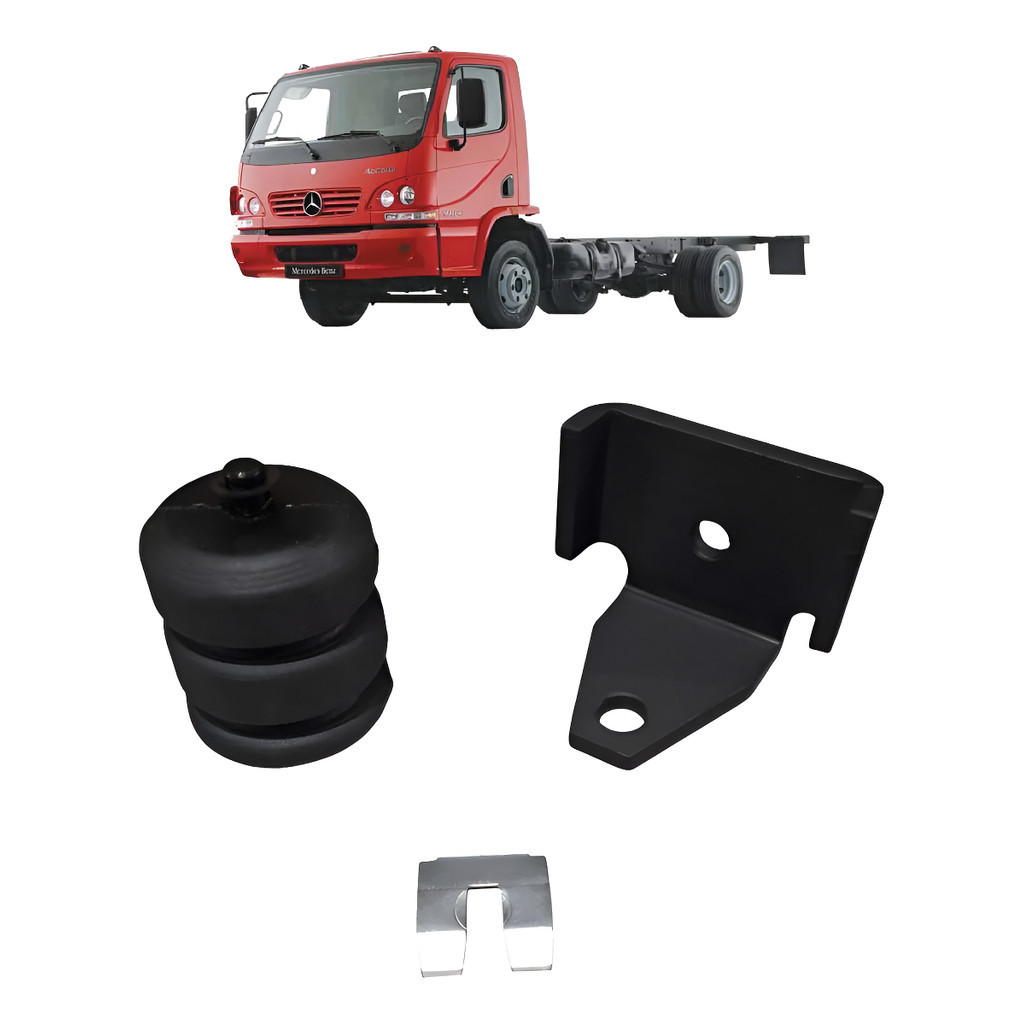 Kit Suporte E Batente Mola Com Trava Mercedes Accelo 715 915