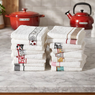 Jogo Pano de Copa Decorativo - Pano de Prato Atoalhado 100% Algodão Gramatura 400g/m2 - Alta Absorção Mesa Posta Cozinha em Oferta na Shopee