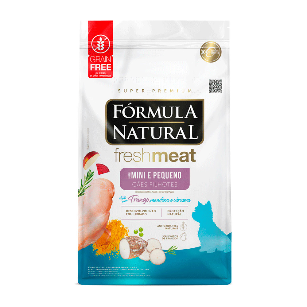 Racao Formula Natural Caes Fresh Meat Filhotes Racas Mini E Pequena 10,1Kg