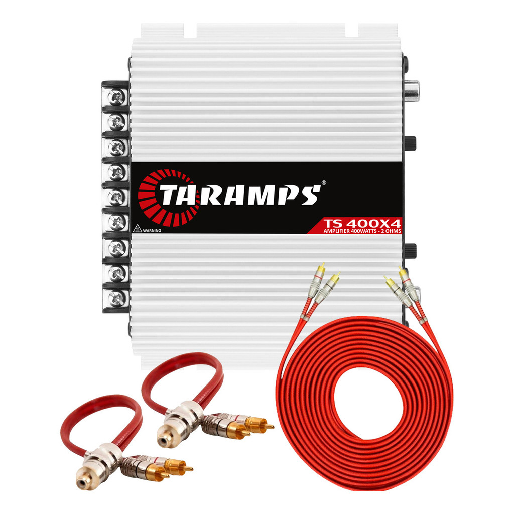 KIT MÓDULO TARAMPS TS400X4 BLINDADO SOM AUTOMOTIVO