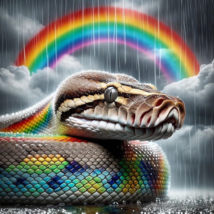 Quadro Decorativo Cobra Arco Iris representação OXUMARÉ ENVIO IMEDIATO