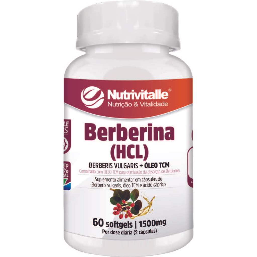 BERBERINA (HCL) 1500MG 60CAPS - NUTRIVITALLE em Oferta na Shopee