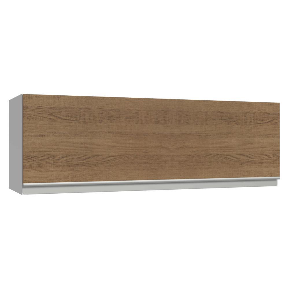 Armário Aéreo 100 cm 1 Porta Basculante Branco/Rustic Glamy Madesa