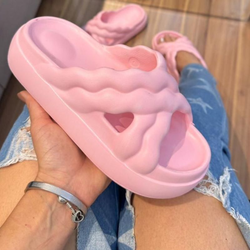 Chinelo Slide  Chinelo Mid Eva Feminino Nuvem Lançamento