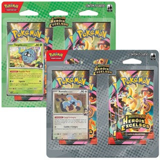 BLISTER QUÁDRUPLO MEGAEVOLUÇÃO HERÓIS EXCELSOS ME2.5 COPAG POKÉMON TCG BOOSTERS CARTA QUAD PACK MEGA em Oferta na Shopee