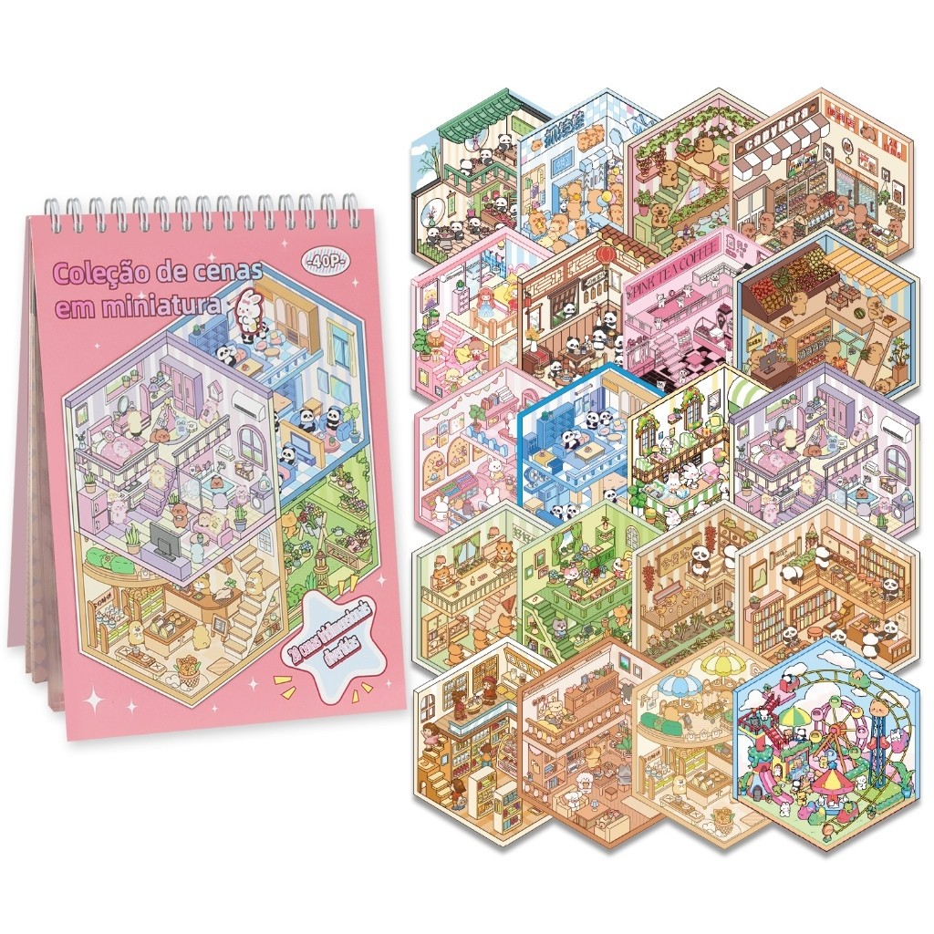 Adesivo Cenário Criar Cenas 3D de Paisagismo Kawaii Fofo DIY Scrapbooking para Crianças e Adultos Dia das Crianças Natal em Oferta na Shopee