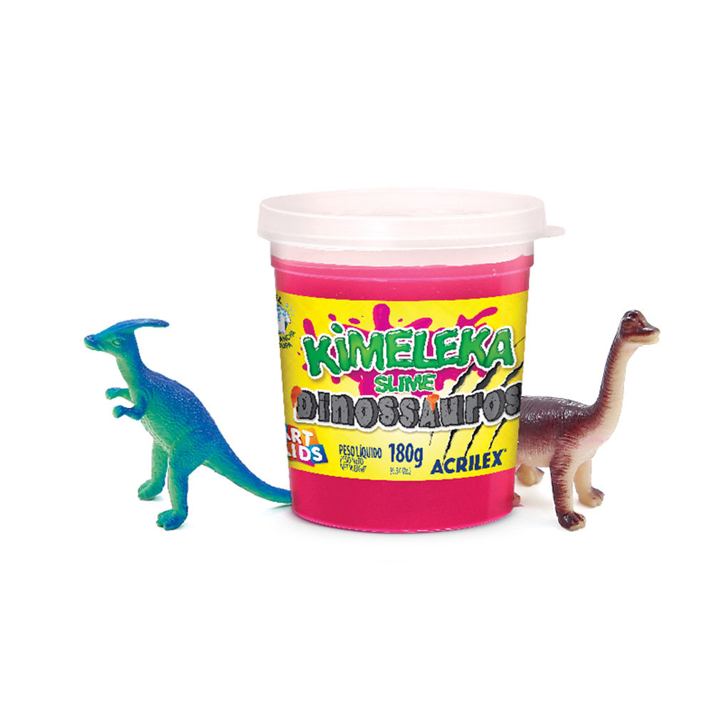 Kimeleka Slime Art Kids Dinossauro Surpresa 180g Acrilex em Oferta na Shopee