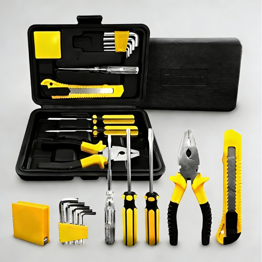 Jogo de Ferramentas 12 Peças Aço Carbono | Kit Com Maleta Portátil em Oferta na Shopee