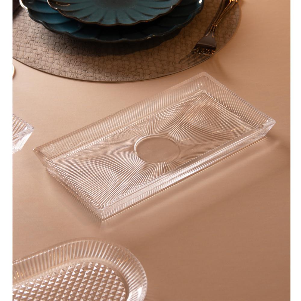 Travessa Wolff Lines 27,5cm x 14cm x 2,5cm Cristal