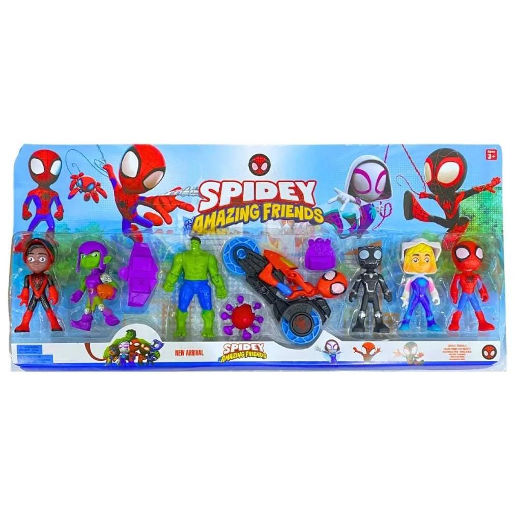 Brinquedo Bonecos 6 Spidey E Amigos Homem Aranha Articulado Brinquedo