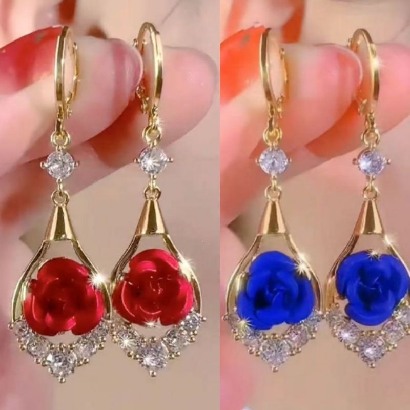 Brincos de orelhas de diamante de alta qualidade de design elegante para as mulheres presentes de aniversário