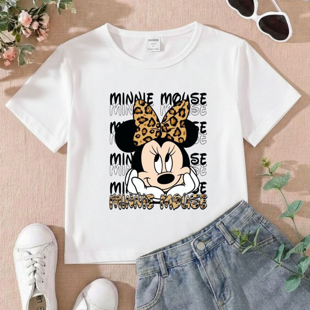 Camiseta Feminina Infantil Tshirt Estampada Minni Envio Imediato em Oferta na Shopee