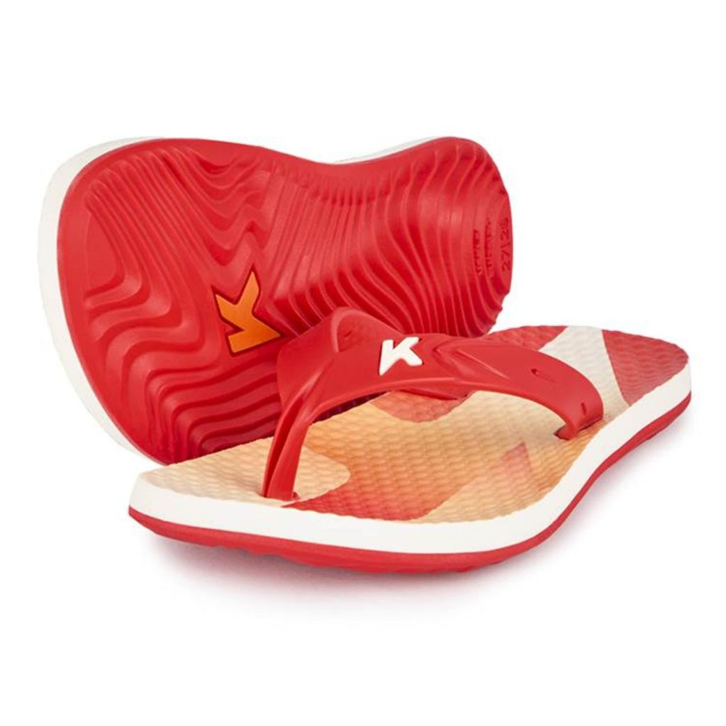 Chinelo Infantil Kenner Summer Clean Kids - Vermelho e Amarelo em Oferta na Shopee