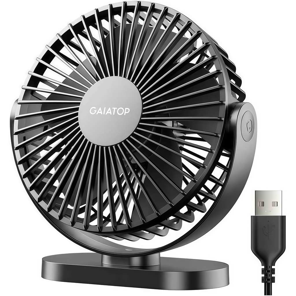 Ventilador Portátil de Mesa Gaiatop TF55 3 Velocidades com Cabo USB  Ultra Silencioso em Oferta na Shopee
