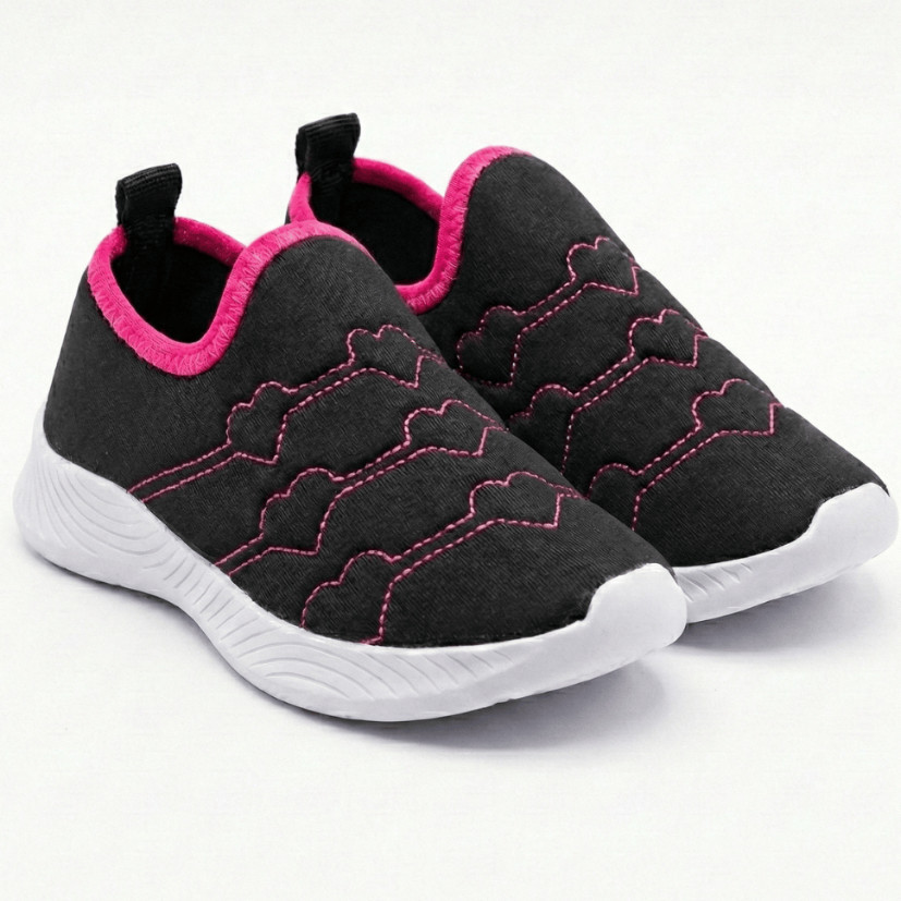 Tênis Infantil Menina Calce Fácil Escolar Leve e Confortável em Oferta na Shopee