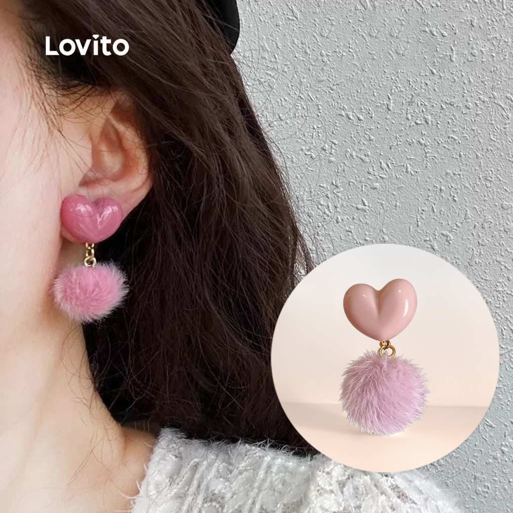 Lovito  Brincos Casuais de dopamina LFA108109 em Oferta na Shopee
