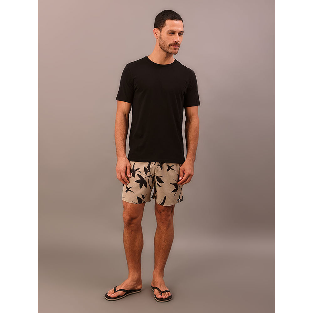 Camiseta Manga Curta Logo Costas Calvin Klein Swimwear - Preto