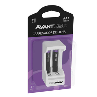 Kit 2 Pilhas Recarregável AAA Palito + Carregador Avant Use em Oferta na Shopee