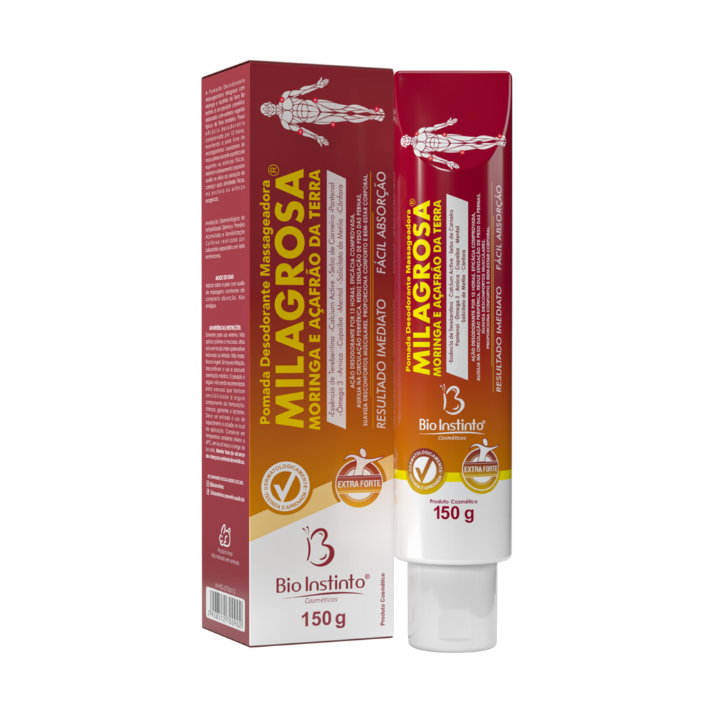 Pomada Desodorante Massageadora Milagrosa com Moringa 150g