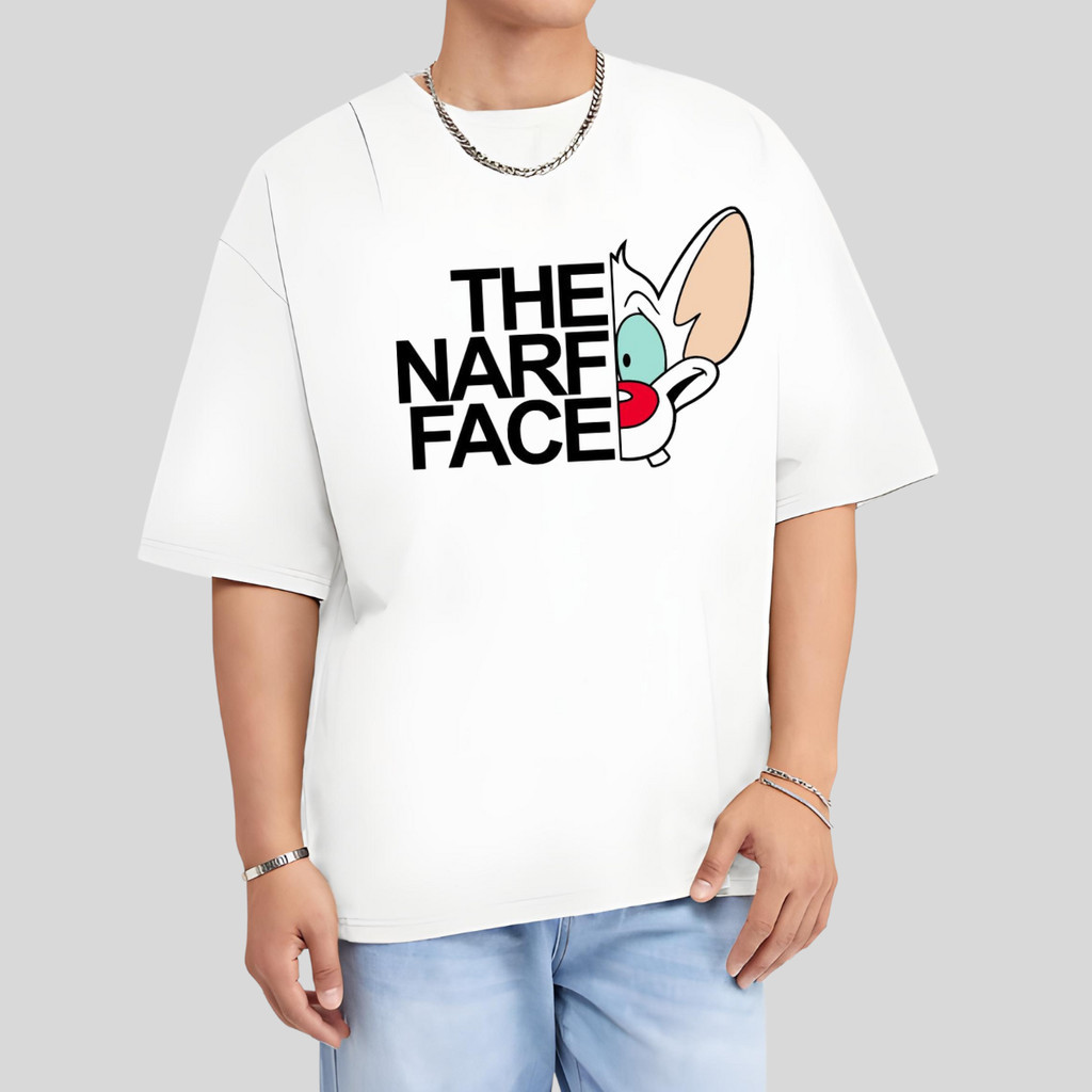 Camiseta Oversized streetwear Estampada Masculina The Narf Face