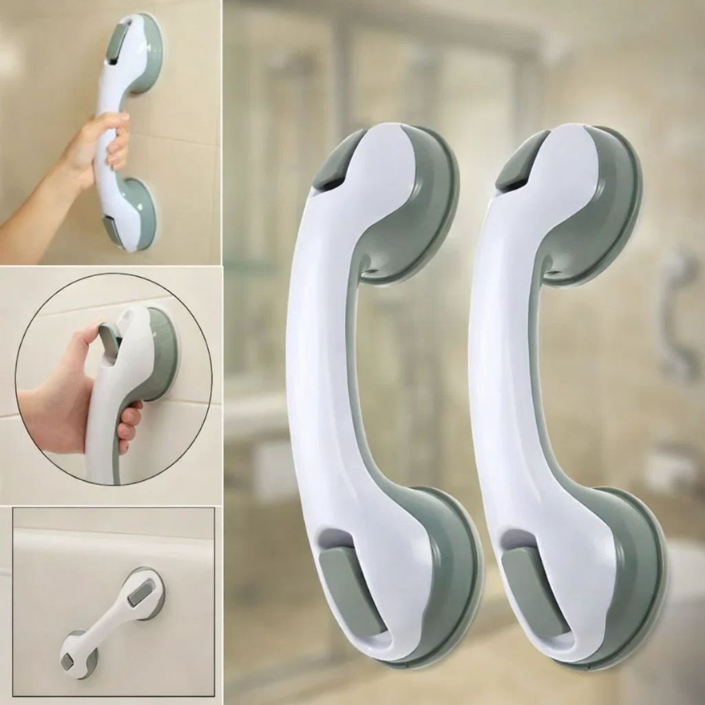 Kit Até 2 Barras de Apoio com Ventosa para Banheiro Porta Multiuso Portátil Sem Furar Parede Seguro