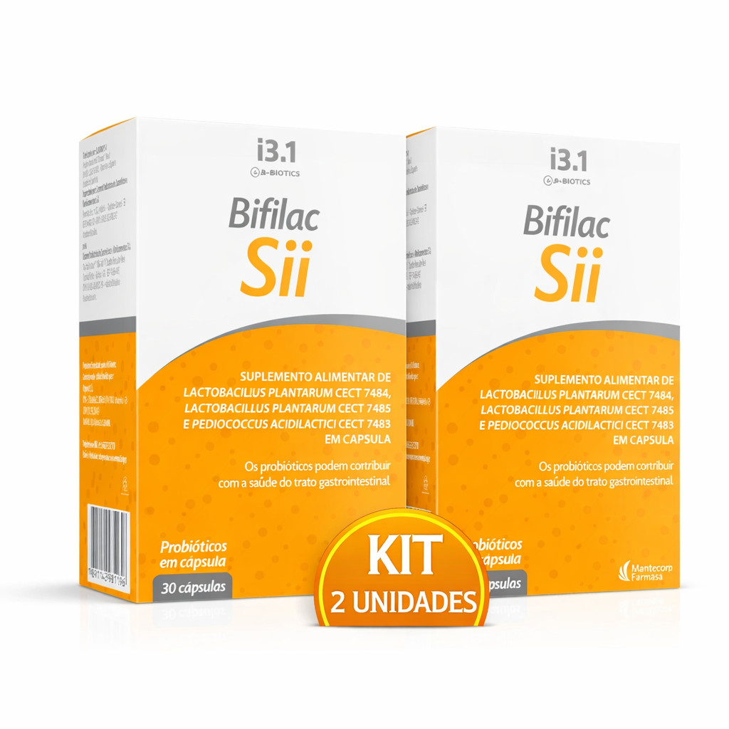 Kit 2x Bifilac SII 30 Cápsulas | Probiótico p/ Bem-Estar Intestinal