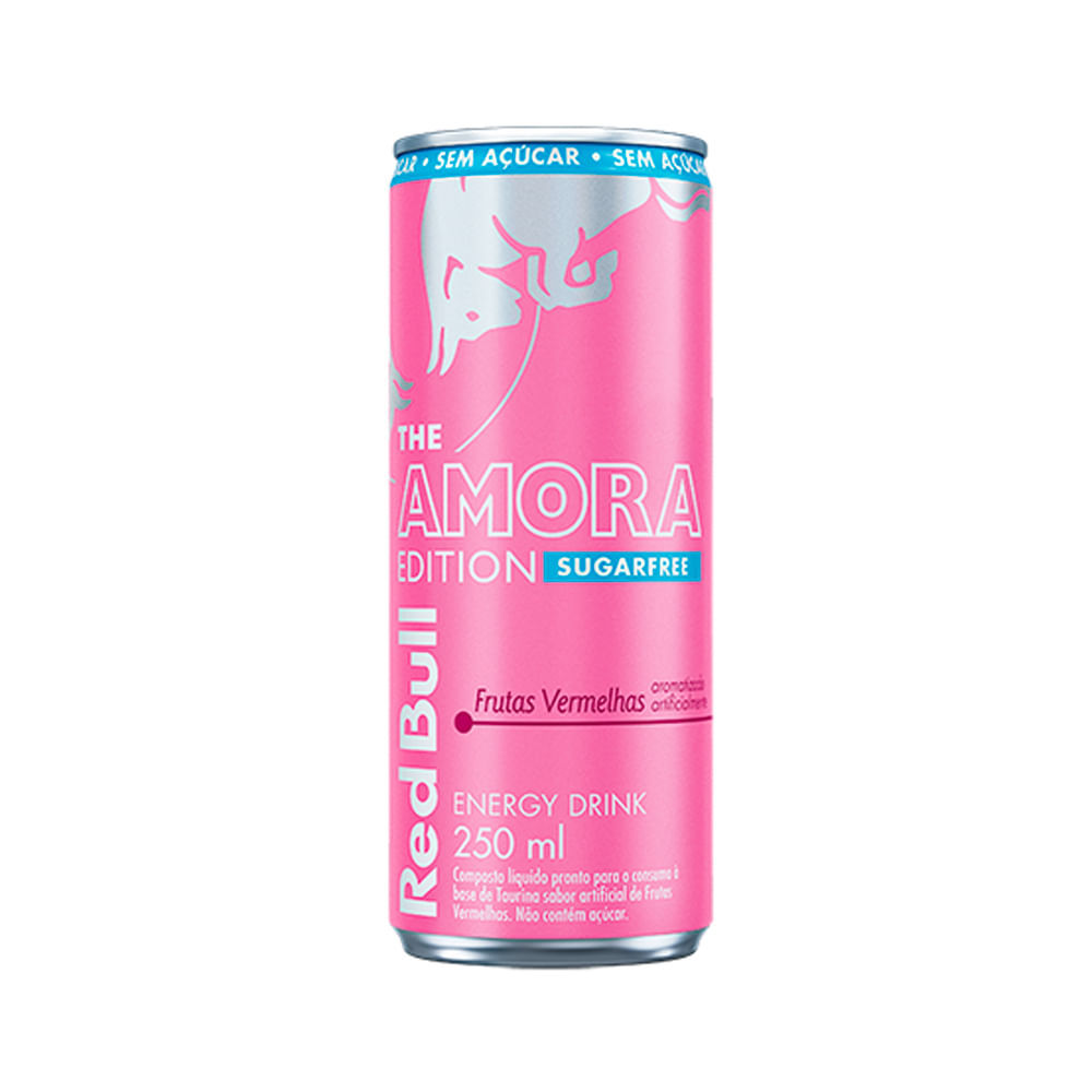 Energético Red Bull The Amora Edition Sabor Frutas Vermelhas Sem Açucar 250ml