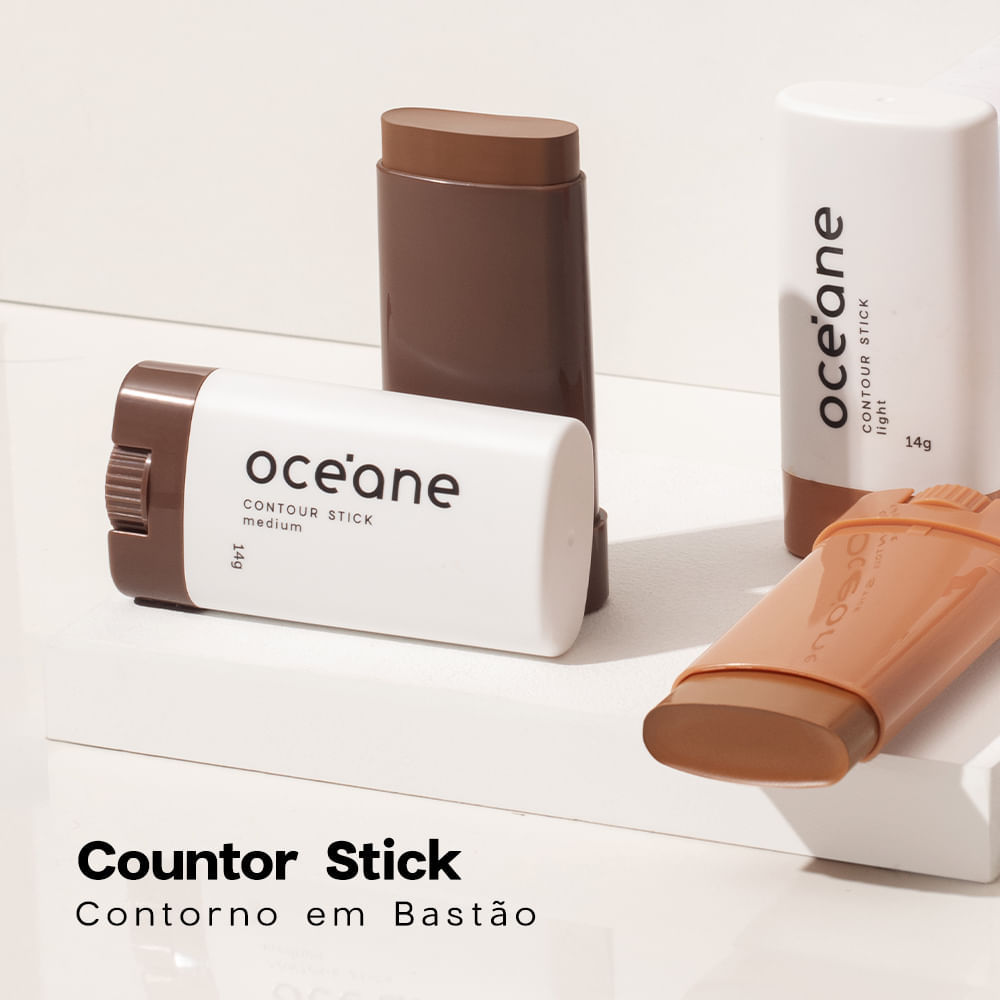 Contorno em Bastão Marrom Médio - Contour Stick Medium Océane Limited 14g em Oferta na Shopee