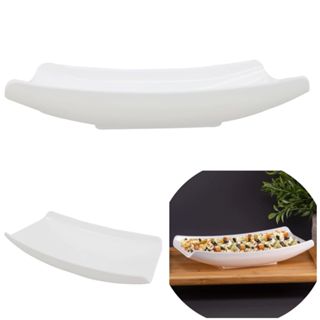 Travessa Curva 30cm Branca para Servir Finger Food e Aperitivos Melamina Premium em Oferta na Shopee