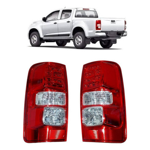 Par Lanterna Traseira Led S10 2012 2013 2014 2015 2016 2017 Ambos Lados Vermelho