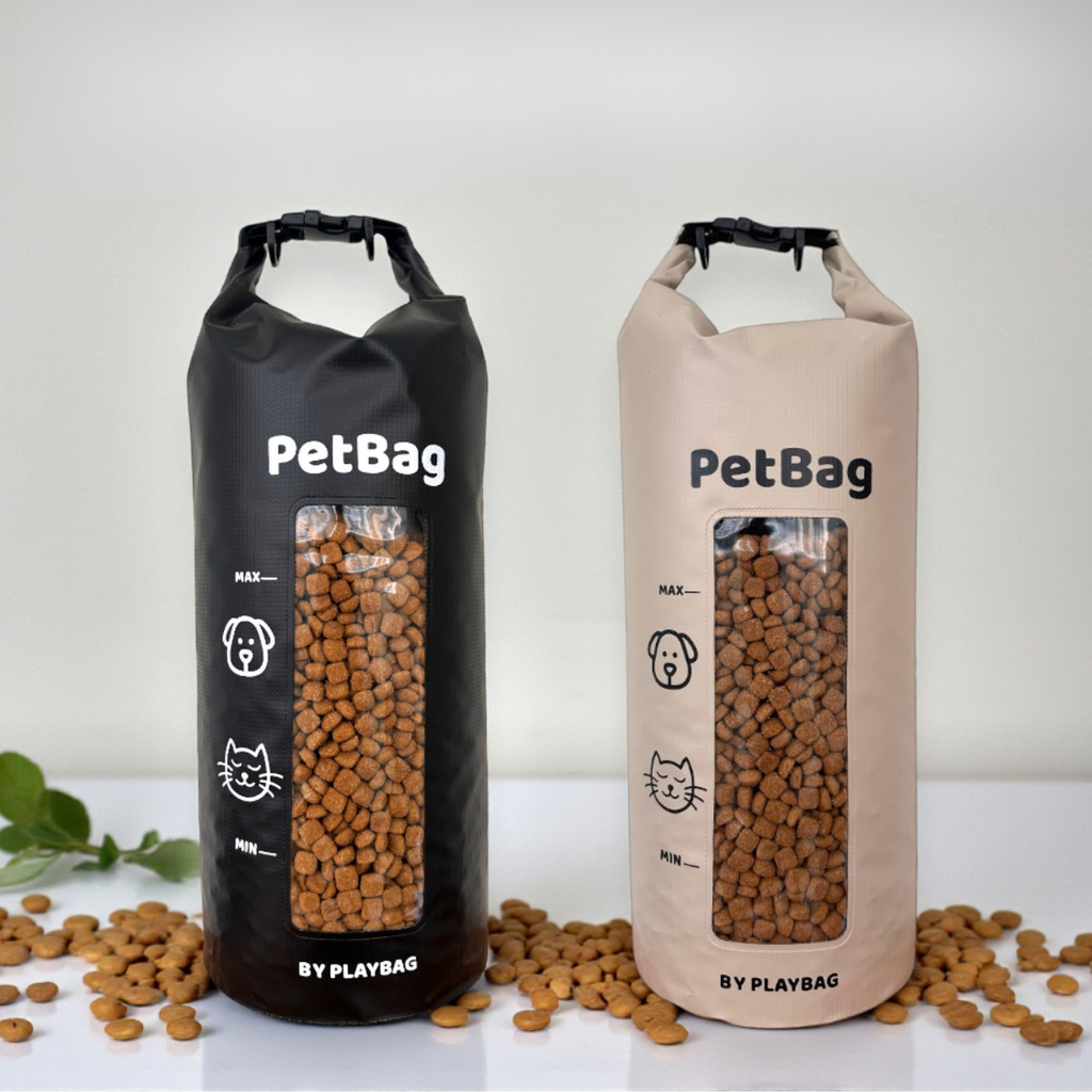 Porta Ração Bolsa 3 até 15kg Impermeável Organizadora Vedação Total Cães e Gatos