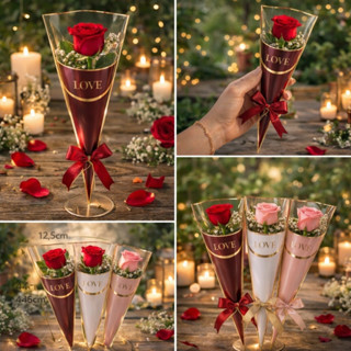 Manga Cone Para Rosa Love 12,5x4x44cm 30 Unid – Sofisticação para Presentear em Oferta na Shopee