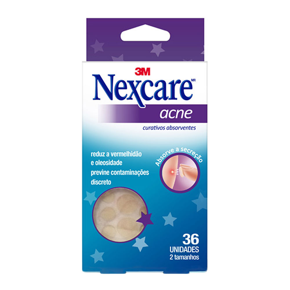 Curativo Absorvente para Acne Nexcare com 36 Unidades em Oferta na Shopee