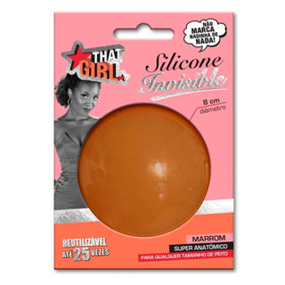 Silicone Adesivo Invisible That Girl para Seios Marrom Reutilizável 8cm com 1 Par em Oferta na Shopee