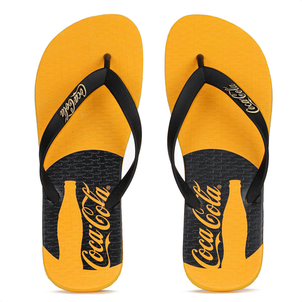 Chinelo Coca Cola Hardin 2 Laranja e Preto - Masculino em Oferta na Shopee